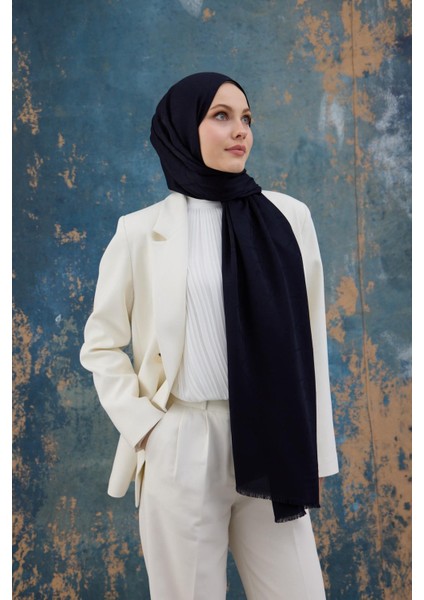 Kaz Ayağı Desen Pamuk Jakar Şal Siyah 8011-10 fiyatları