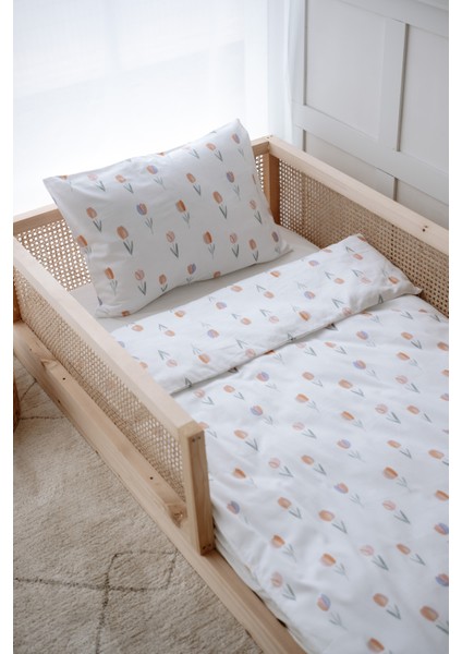 Renkli Laleli Tek Kişilik Nevresim Takımı (160X220) - Spring Tulip modelleri