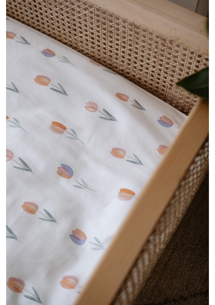 Renkli Laleli Tek Kişilik Nevresim Takımı (160X220) - Spring Tulip fırsatları