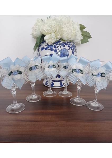 Lohusa Şerbet Kadehi Bardağı Dekoru Süsü, 6 Adet