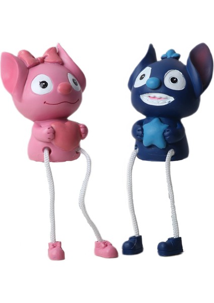 Lilo & Stitch Ayakları Sallanan 2’li Biblo Seti Dekoratif Ürün Ev Ofis Yeni Yıl Doğum Günü si fiyatları