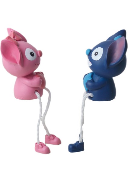 Lilo & Stitch Ayakları Sallanan 2’li Biblo Seti Dekoratif Ürün Ev Ofis Yeni Yıl Doğum Günü si modelleri