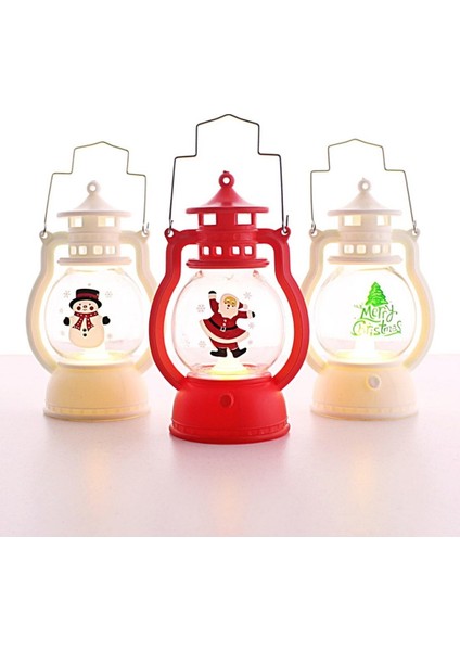 Peri Ledli LED Işık 3 Adet Yılbaşı Noel Temalı LED Mumlu Pilli Yılbaşı Kandili 2025