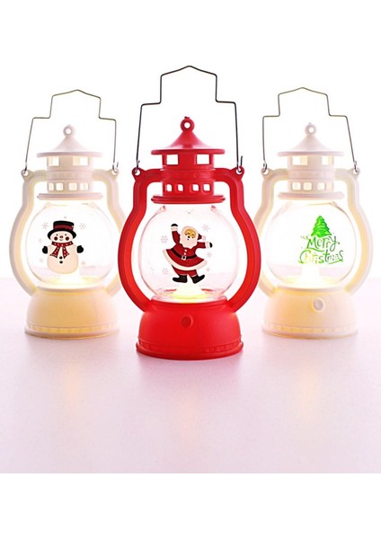 Peri Ledli LED Işık 3 Adet Yılbaşı Noel Temalı LED Mumlu Pilli Yılbaşı Kandili 2025