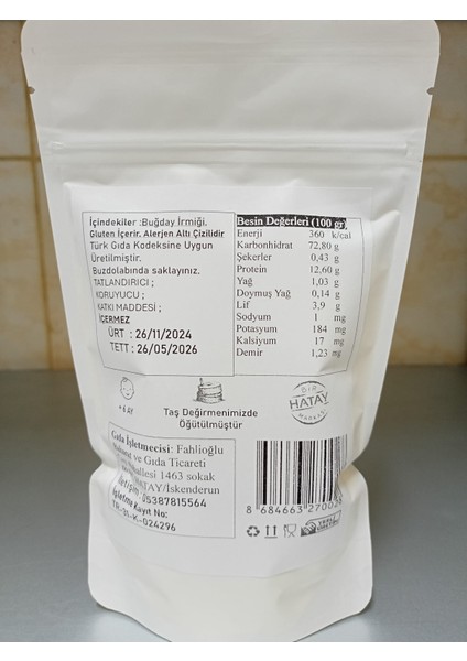 Katkısız Doğal Bebek Irmiği 350 gr modelleri