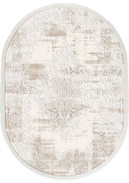 Ipek Mekik Halı Ipek Halı Sardes 6110A Oval Kesim Salon, Mutfak, Oturma Odası, Çocuk Odası Halisi