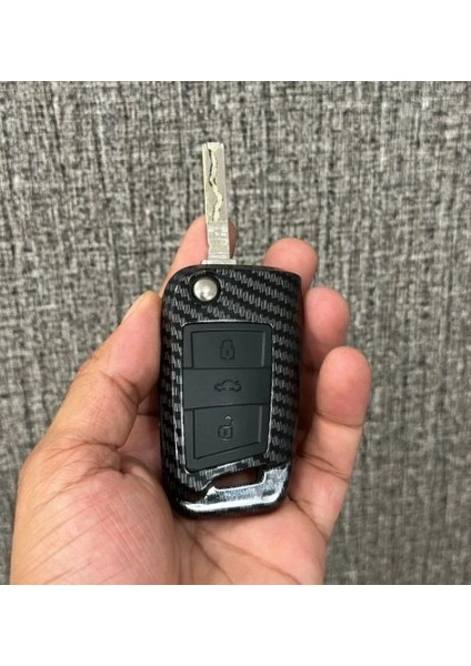 Volkswagen Seat Skoda Siyah Parlak Karbon Anahtar Kabı fiyatları