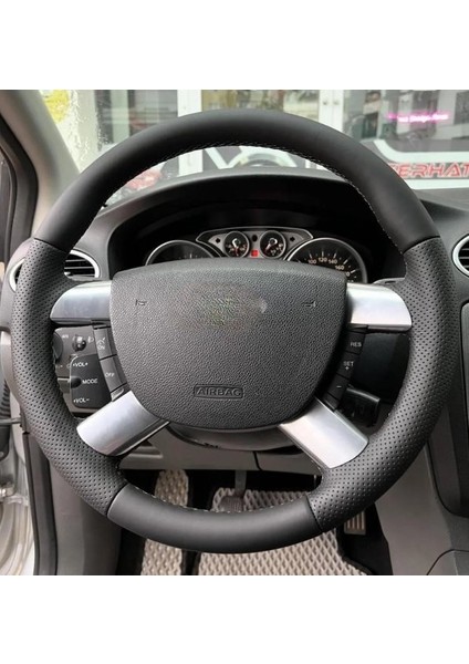 Ford Focus 2.5 Araca Özel Direksiyon Kılıfı (Deri Üzerine Yapılması Gerekiyor) Soft Nokta Napa Deri