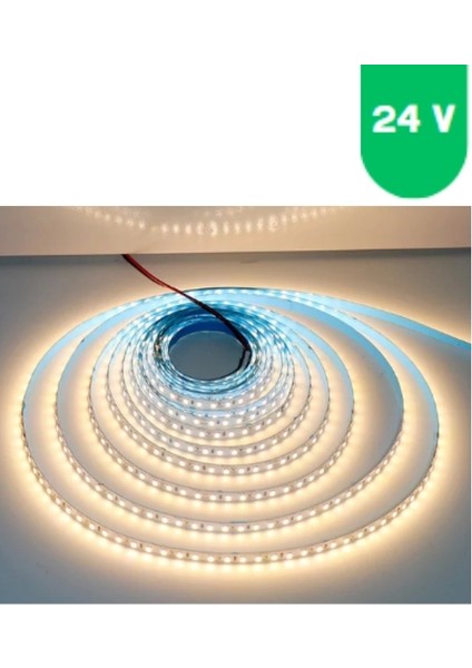 24 Volt 8 mm Pixel 3000 K Günışığı Iç Mekan 120 Ledli 5 Metre Şerit LED