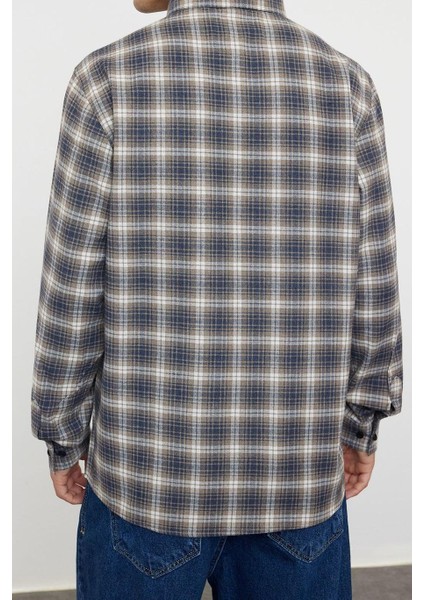 Moda Düğmeli Yaka Ekose Uzun Kol Regular Fit Ekose Desenli Unisex Oduncu Flanel Gömlek