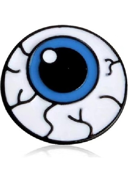 Göz Rozet. Metal, Mineli. Kadın Broş. Pin.