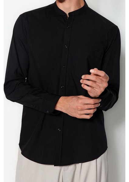 Moda Hakim Yaka Düz Uzun Kol Limited Edition Regular Fit Hakim Yaka Gömlek fırsatları