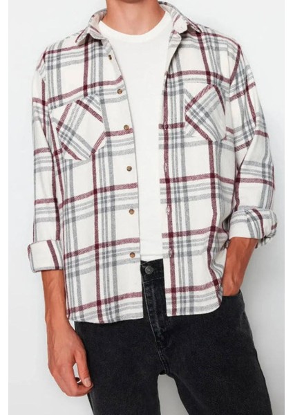 Moda Gömlek Yaka Ekose Uzun Kol Regular Fit Çift Cepli Kışlık Oduncu Kareli Gömlek