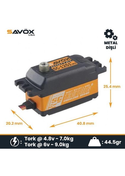 SC1251MGP Digital Servo Low Profile With Soft Start High Voltage Metal Dişli