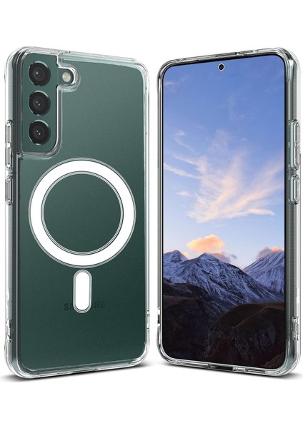 Samsung Galaxy S21 Fe Kılıf Magsafe Wireless Kablosuz Şarj Uyumlu Manyetik Şeffaf Kapak