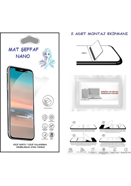 Samsung Galaxy A10 Nano Ekran Koruyucu Ultra Ince Esnek Mat Şeffaf