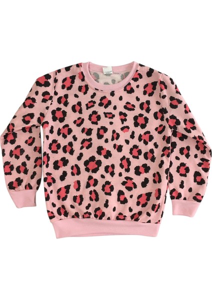 Kız Çocuk Iki Iplik Pamuklu Şardonlu Pembe Siyah Leopar Desen Uzun Kollu Pijama Takımı fiyatları