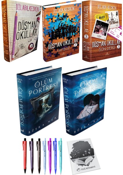 Ölüm Portresi 2li Set (Ciltli) ve Düşman Okullar 3lü Set (Ciltli)