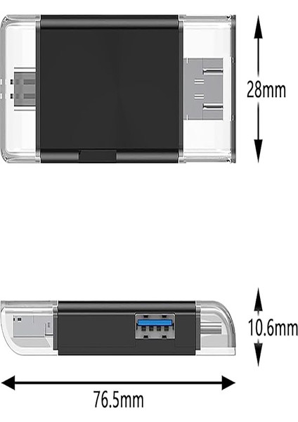 Kart Okuyucu Type-C Micro USB Otg Sd Kart/micro Sd Kart Çok Fonksiyonlu Çevirici