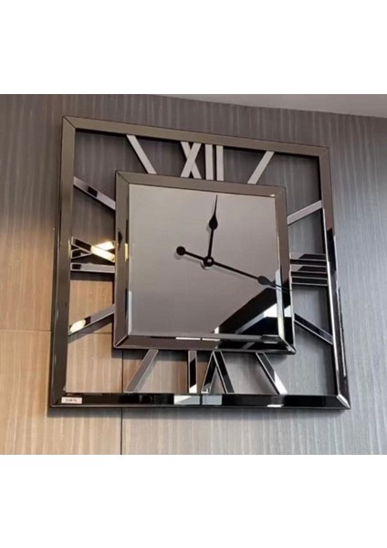Kare Aynalı Saat Füme