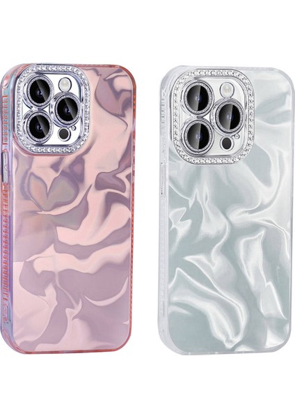 Apple iPhone 15 Pro Kılıf Airbagli Parlak Taş Detay Tasarımlı Esila Kapak modelleri