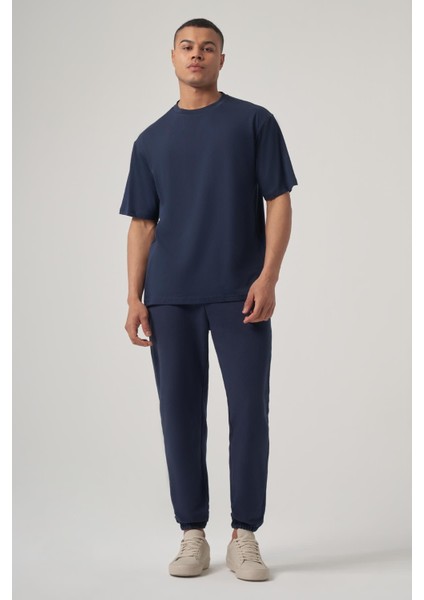 Jules Lacivert Oversize Basic Tişört