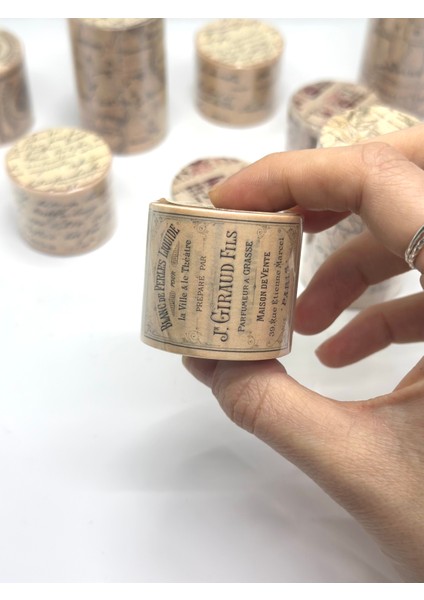 4'lü Retro Washi Tape Sticker/ Bant (4 Adet Farklı Ölçülerde)
