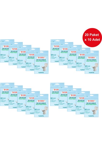 Tek Kullanımlık Suda Çözünür Klozet Kapak Örtüsü - 20 x 10 Lu Paket | Hijyenik ve Pratik Seyahat Aksesuarı