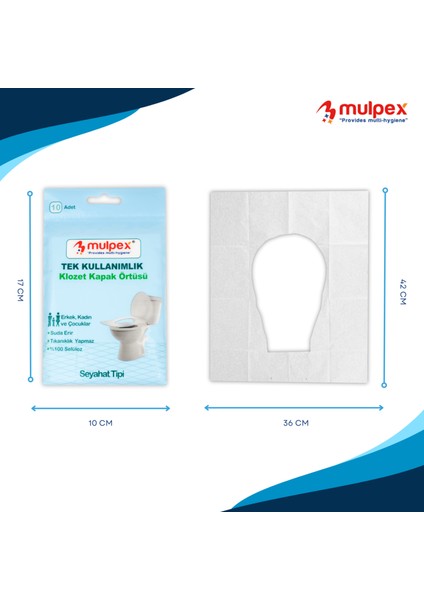 Tek Kullanımlık Suda Çözünür Klozet Kapak Örtüsü - 20 x 10 Lu Paket | Hijyenik ve Pratik Seyahat Aksesuarı