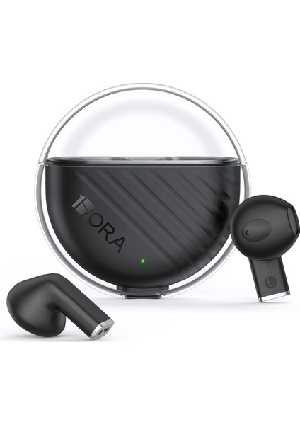 AUT209 Tws Şeffaf Bluetooth Kulaklık - Kablosuz - Şarj Kutulu - Ios ve Android Uyumlu - Dokunmatik Kontrol - Black