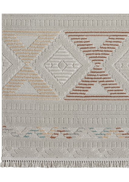 Seyran Rubby Koleksiyonu Sisal Dekoratif Halı 1551 Multi Gri