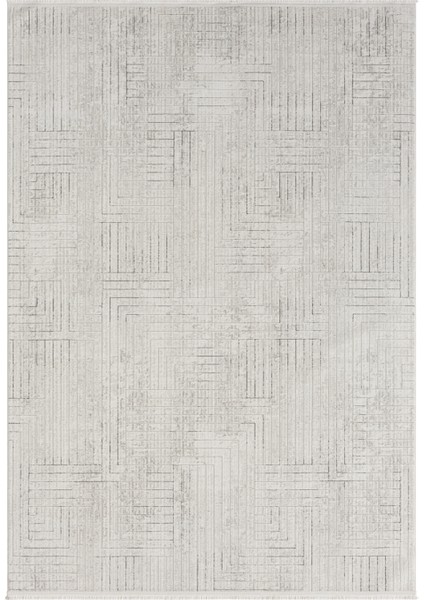 Seyran Mısra Koleksiyonu Modern Desenli Halı 5004 Gri