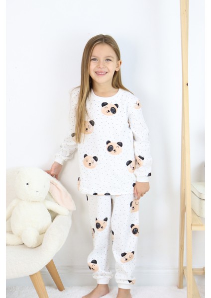 Kız Çocuk Interlok Kumaş Orta Kalınlıkta Pamuklu Pijama Takımı modelleri