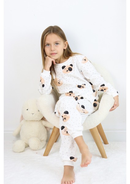 Kız Çocuk Interlok Kumaş Orta Kalınlıkta Pamuklu Pijama Takımı indirimleri
