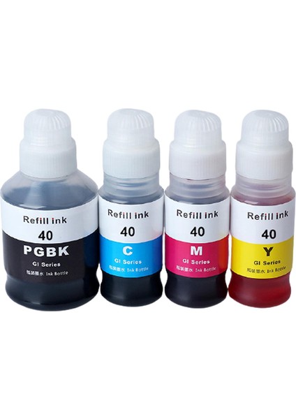 Canon Pixma G5030 Gı-40/gı-41 4 Renk Muadil Mürekkep Seti - Siyah 170 Ml- Renkliler 70 ml