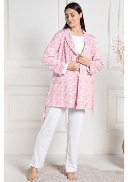 Mecit 6100 Pembe Sabahlıklı Şardonlu Hamile Lohusa Pijama Takımı