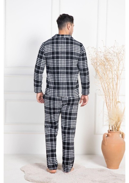 Mecit 2950 Beyaz Ekoseli Büyük Beden Kışlık Erkek Pijama Takımı modelleri