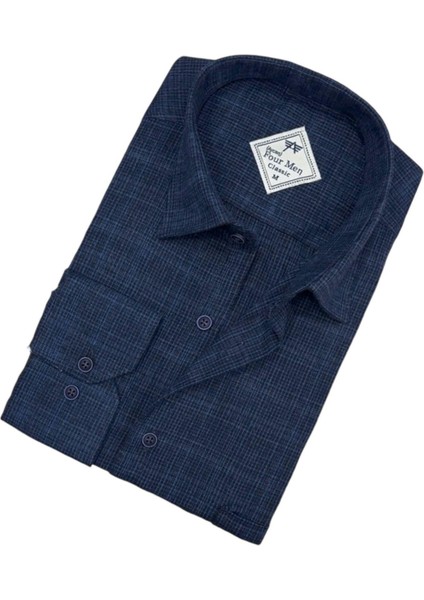 Kışlık Pamuklu Flanel Uzun Kollu Erkek Gömlek (Regular Kalıp) fiyatları