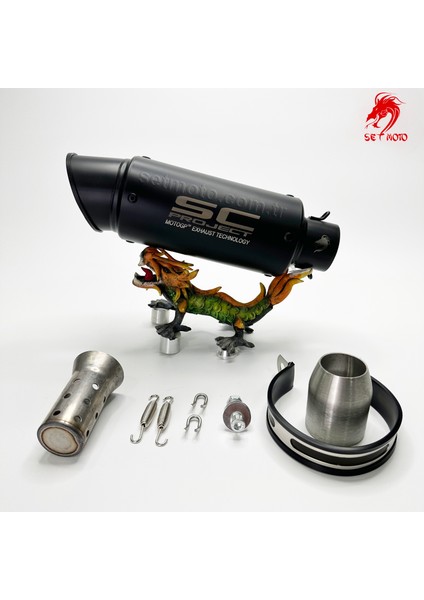 SC PROJECT RACING PERFORMANS - TOK SESLI - SUSTURUCU - SİYAH EGZOS EKSOS EGZOST