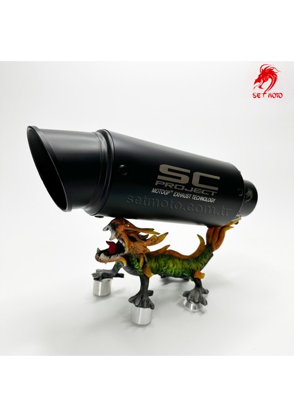 SC PROJECT RACING PERFORMANS - TOK SESLI - SUSTURUCU - SİYAH EGZOS EKSOS EGZOST