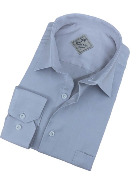 Pamuklu Oxford Uzun Kollu Gömlek (Slim Fit)