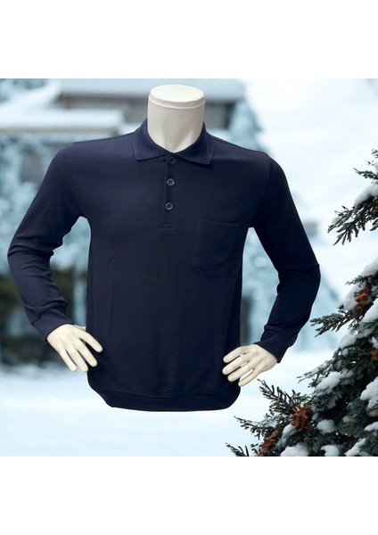 Kışlık Pamuklu Selanik Örgü Uzun Kollu Erkek-Kadın Sweatshirt (Regular Kalıp)