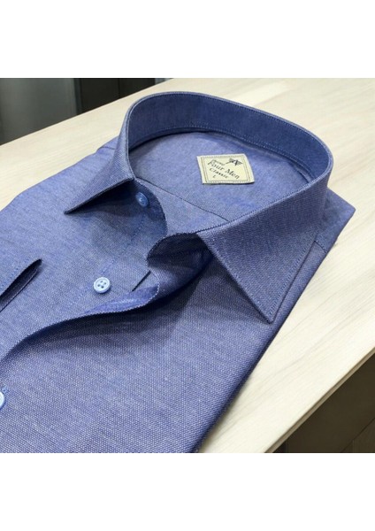 Pamuklu Oxford Uzun Kollu Unisex Gömlek (Standart Kalıp)