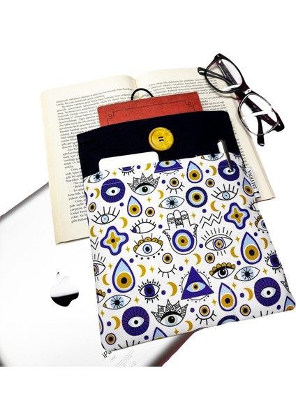 Kitap Kılıfı / Tablet Kılıfı / Ebook Kılıfı / Çok Amaçlı Kılıf ( Nazar Boncukları , Gözler , Hamsa ) modelleri