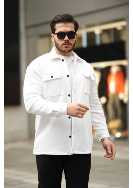 Mrs 3 Iplik Cepli Gömlek Beyaz