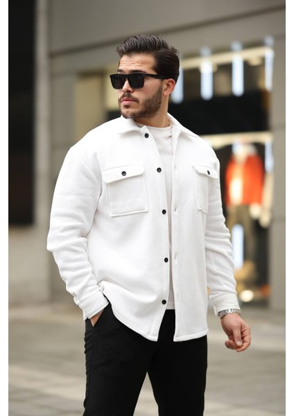 Mrs 3 Iplik Cepli Gömlek Beyaz modelleri