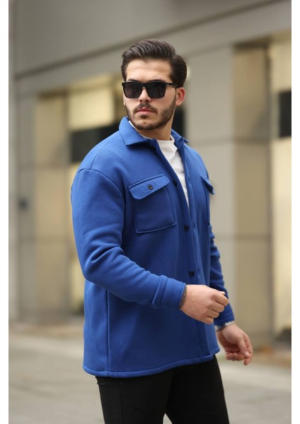 Mrs 3 Iplik Cepli Gömlek Saks Mavi modelleri