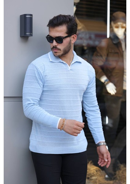 Tmb Hemşire Yaka Şeritli Triko Kazak Bebe Mavi fiyatları