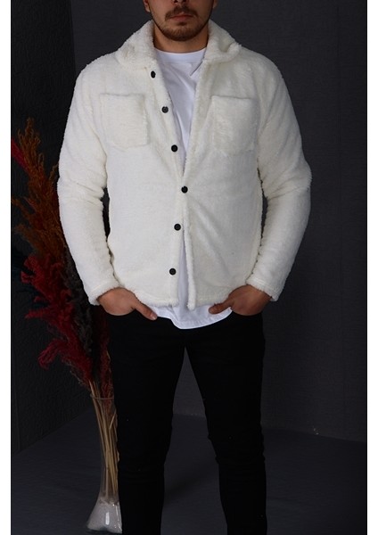 Peluş Ceket Beyaz modelleri