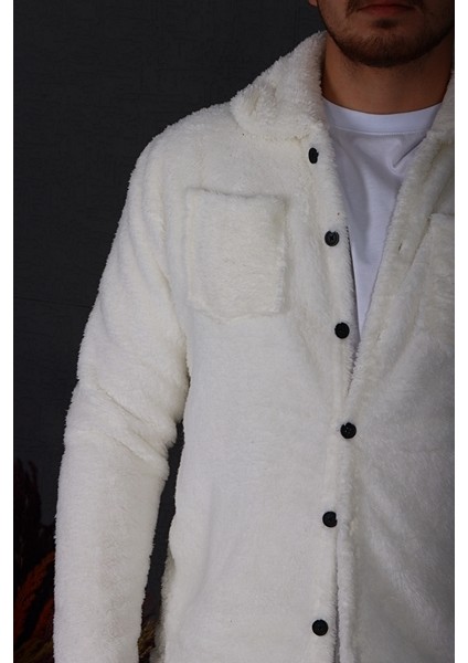 Peluş Ceket Beyaz indirimleri